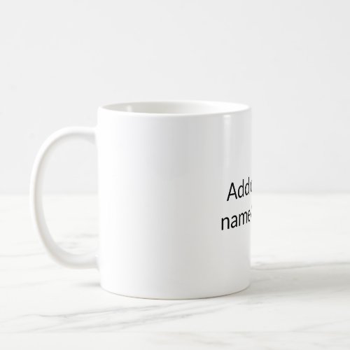 Simple minimal add your photo text glitter sparkle coffee mug