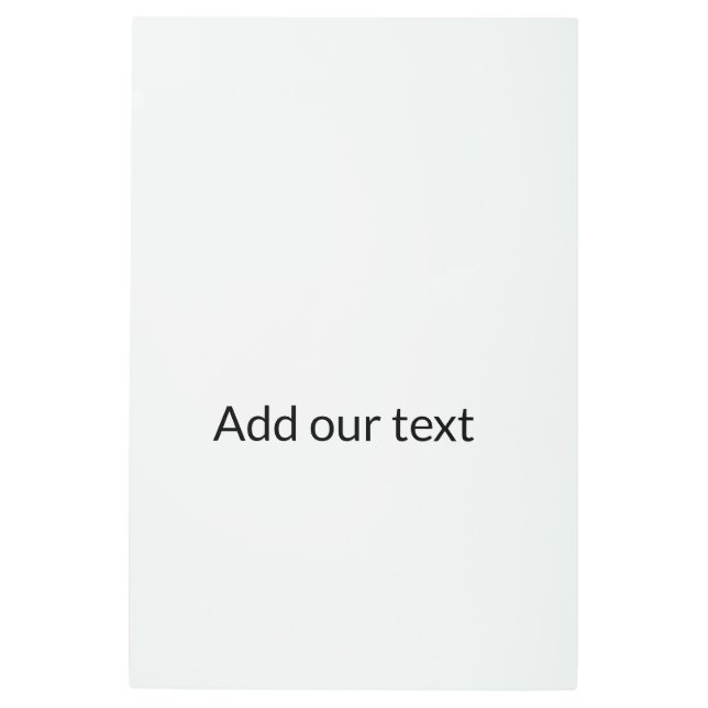 Simple minimal add your photo text glitter sparkle metal print (Front)