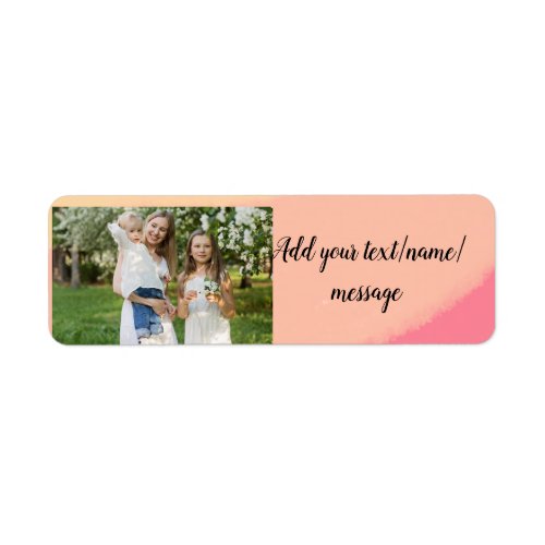 simple minimal add your photo watercolor art throw label