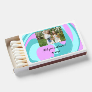 simple minimal add your photo watercolor art throw matchboxes