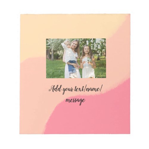 simple minimal add your photo watercolor art throw notepad