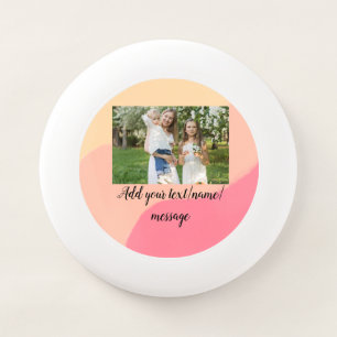 simple minimal add your photo watercolor art throw Wham-O frisbee