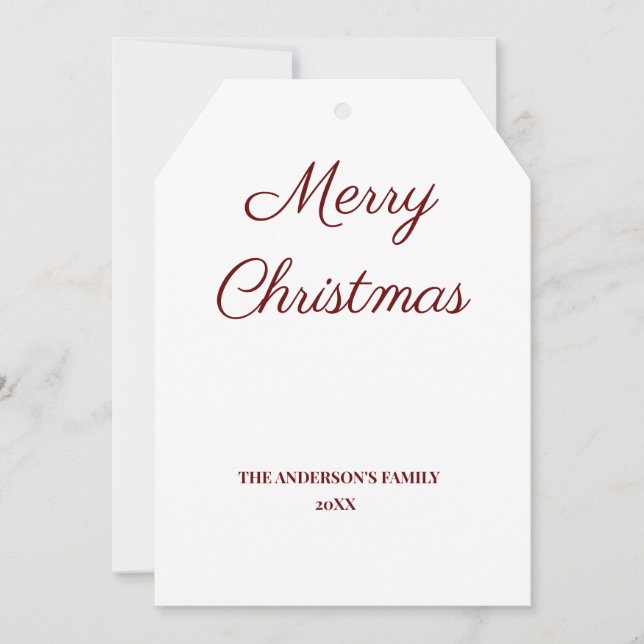 simple minimal add your text christmas personalize (Front)