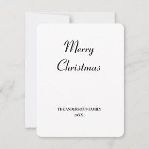 simple minimal add your text christmas personalize note card