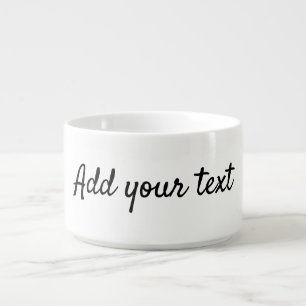 simple minimal add your text custom bowl