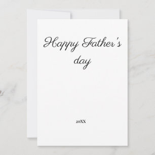 simple minimal add your text father's day card