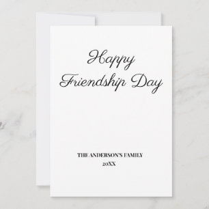 simple minimal add your text friendship card