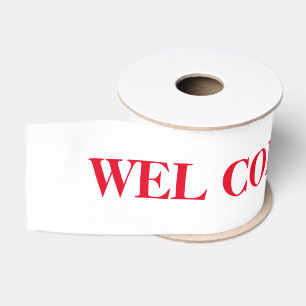 simple minimal add your text monogram name   satin grosgrain ribbon