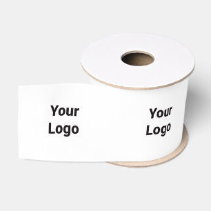 simple minimal add your text monogram name satin grosgrain ribbon