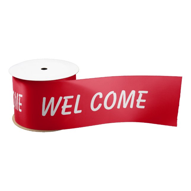 simple minimal add your text monogram name   satin ribbon (Spool)