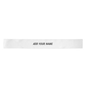 simple minimal add your text monogram name   satin ribbon