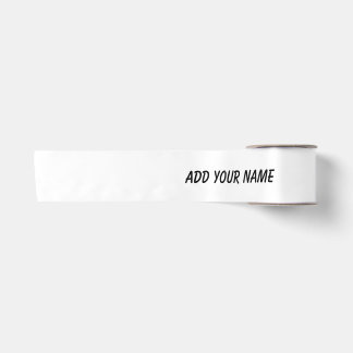 simple minimal add your text monogram name satin ribbon