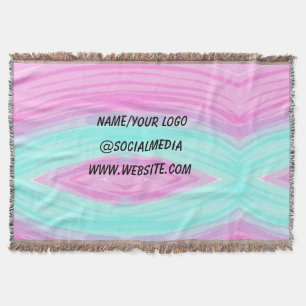 simple minimal add your text monogram name  throw blanket