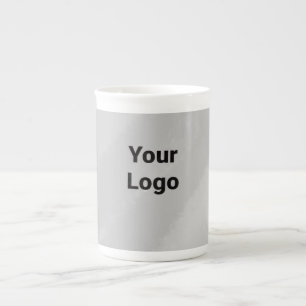 simple minimal add your text monogram photo cof bone china mug