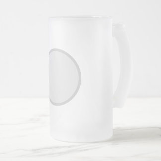 simple minimal add your text monogram photo cof frosted glass beer mug