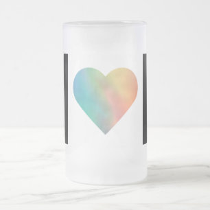 simple minimal add your text monogram photo cof frosted glass beer mug