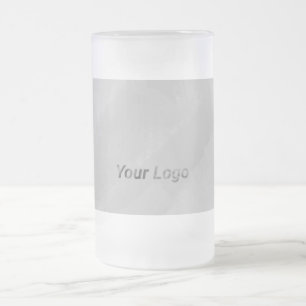 simple minimal add your text monogram photo    cof frosted glass beer mug
