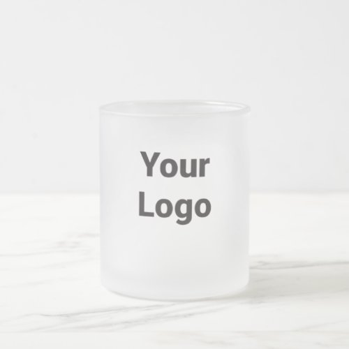 simple minimal add your text monogram photo    cof frosted glass coffee mug