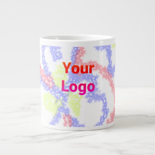 simple minimal add your text monogram photo    cof giant coffee mug