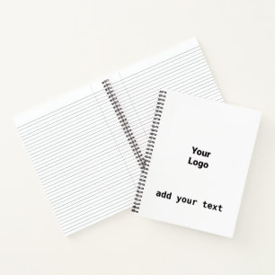 simple minimal add your text monogram photo notebo notebook
