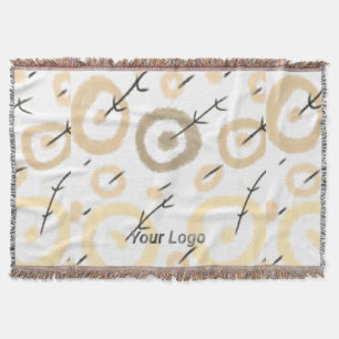 simple minimal add your text monogram photo thro throw blanket