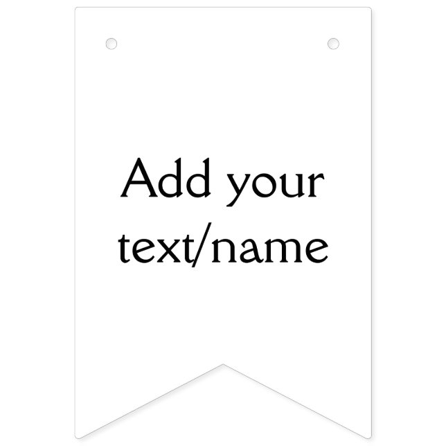 simple minimal add your text/name custom personali bunting flags (First Flag)