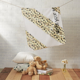 simple minimal add your text photo christmas  baby blanket
