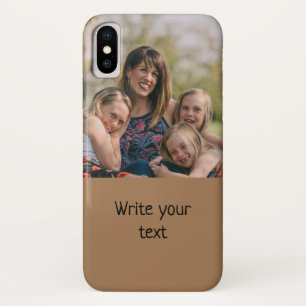simple minimal add your text photo christmas    Ca iPhone X Case
