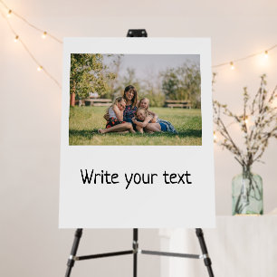 simple minimal add your text photo christmas foam board