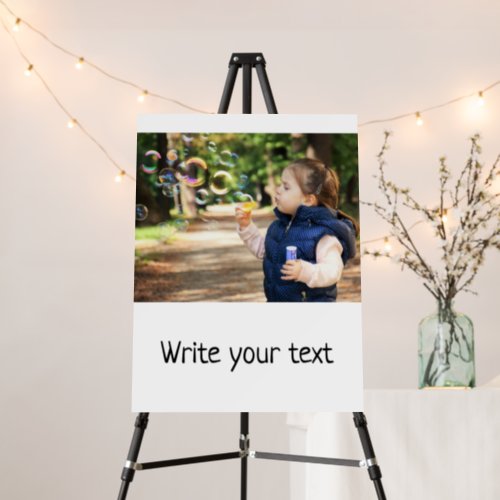 simple minimal add your text photo christmas  foam foam board