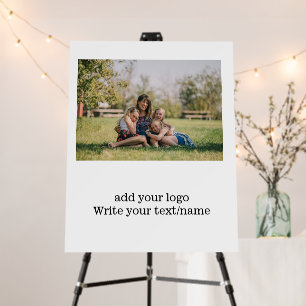 simple minimal add your text photo christmas  foam foam board