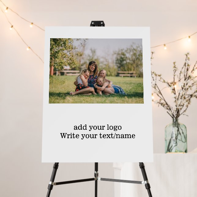 simple minimal add your text photo christmas  foam foam board (In Situ (Stand))