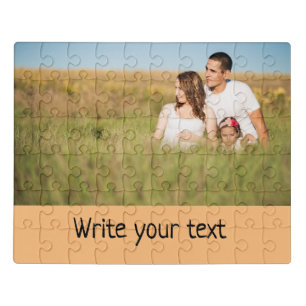 simple minimal add your text photo christmas     j jigsaw puzzle