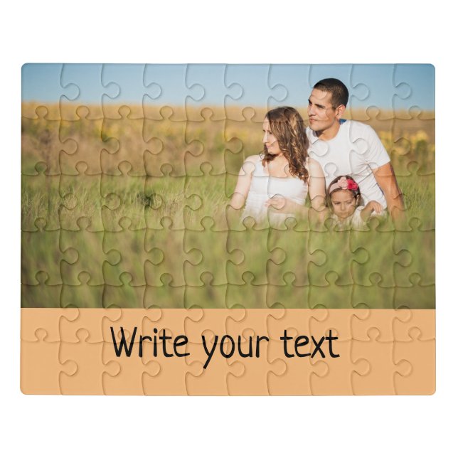 simple minimal add your text photo christmas     j jigsaw puzzle (Puzzle Horizontal)