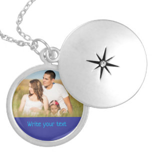 simple minimal add your text photo christmas     l locket necklace