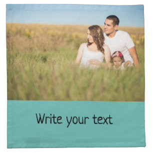 simple minimal add your text photo christmas n cloth napkin