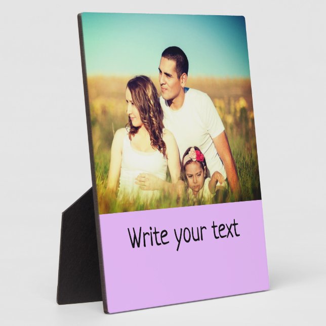 simple minimal add your text photo christmas     p plaque (Side)