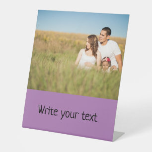 simple minimal add your text photo christmas   ped pedestal sign
