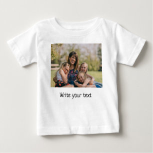 simple minimal add your text photo christmas T-S Baby T-Shirt