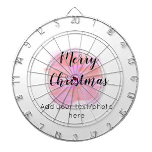 simple minimal add your text photo merry christmas dart board