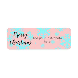 simple minimal add your text photo merry christmas label