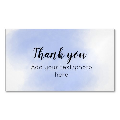 simple minimal add your text photo thank you water business card magnet