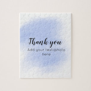 simple minimal add your text photo thank you water jigsaw puzzle