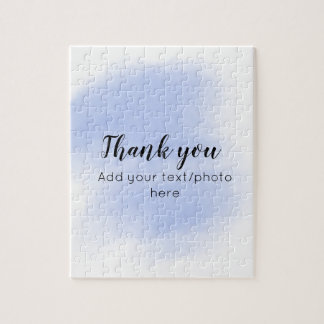 simple minimal add your text photo thank you water jigsaw puzzle