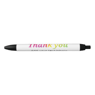 simple minimal add your text photo thank you water pen