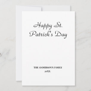 simple minimal add your text st. patricks day card