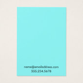 Simple, Minimal Aqua Earring Holder Display Cards (Back)