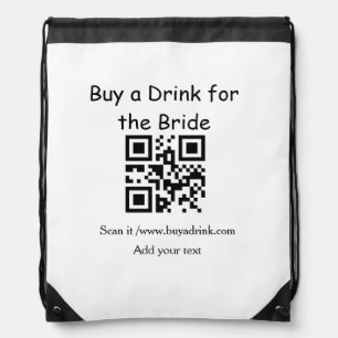 Simple minimal bachelorette buy a bride drink barc drawstring bag