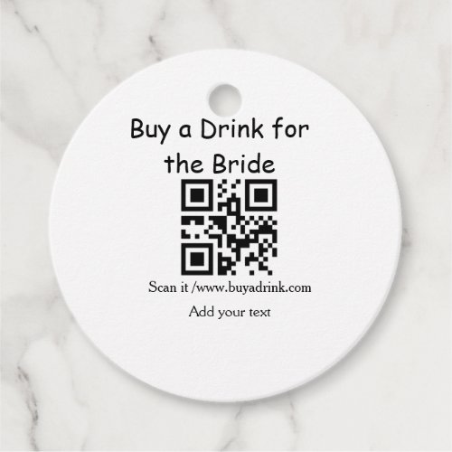 Simple minimal bachelorette buy a bride drink barc favor tags