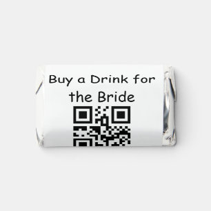 Simple minimal bachelorette buy a bride drink barc hershey's miniatures
